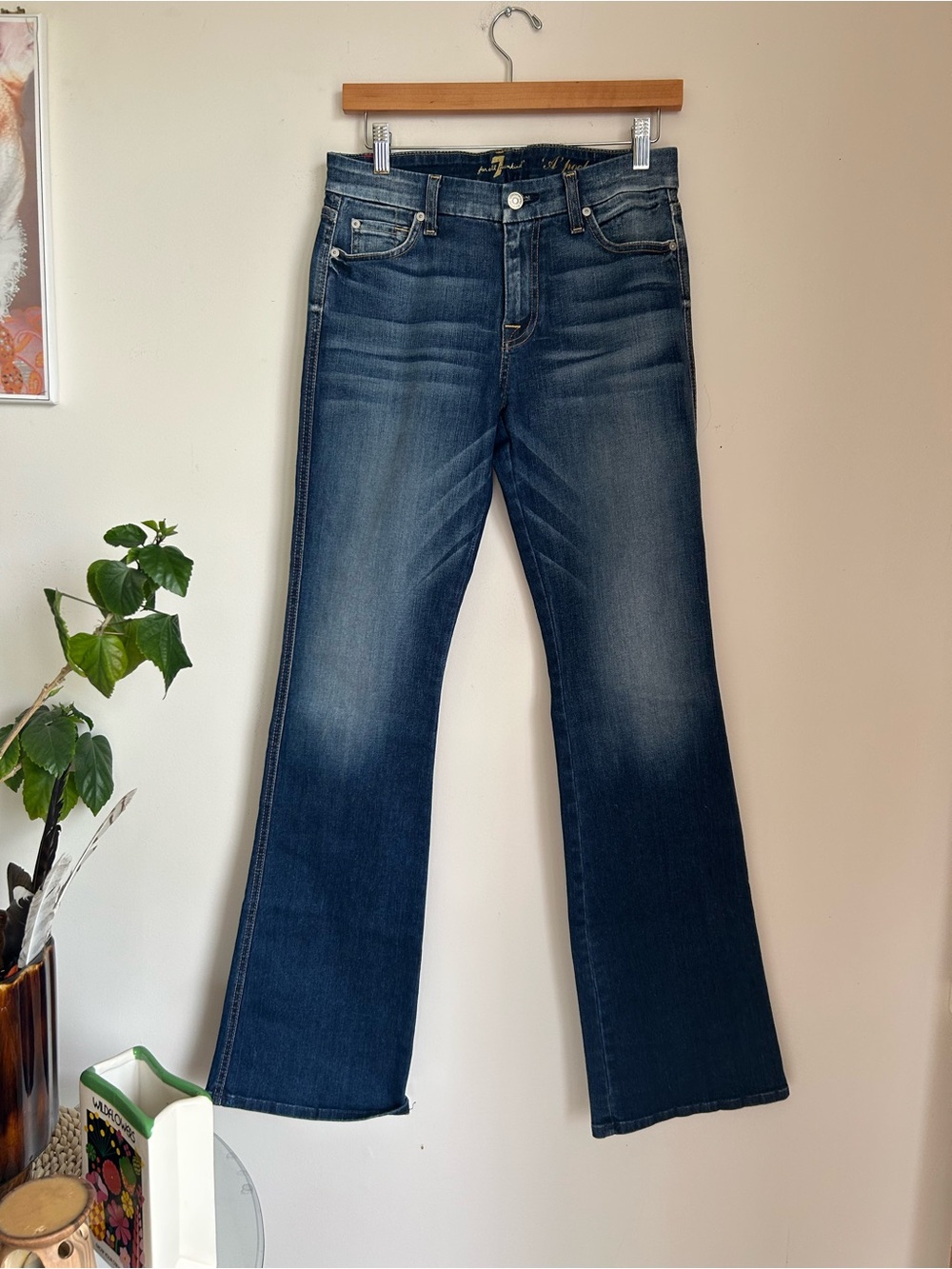 7 For All Mankind Blue Denim Jeans